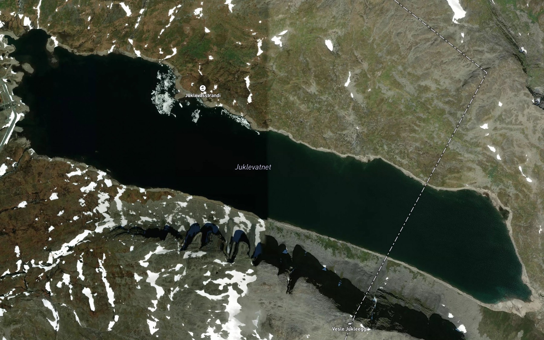 Satellite map of the Juklevatnet
