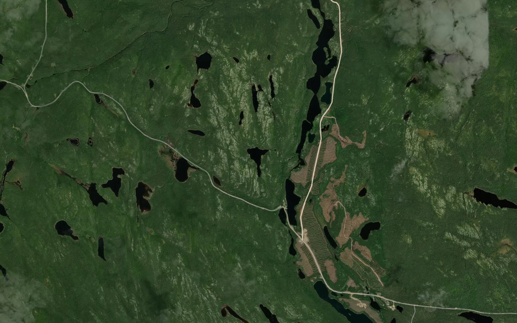 Satellite map of the Lac Milou