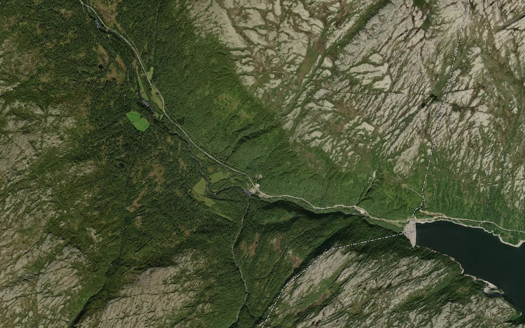 Satellite map of the Svendslobekken
