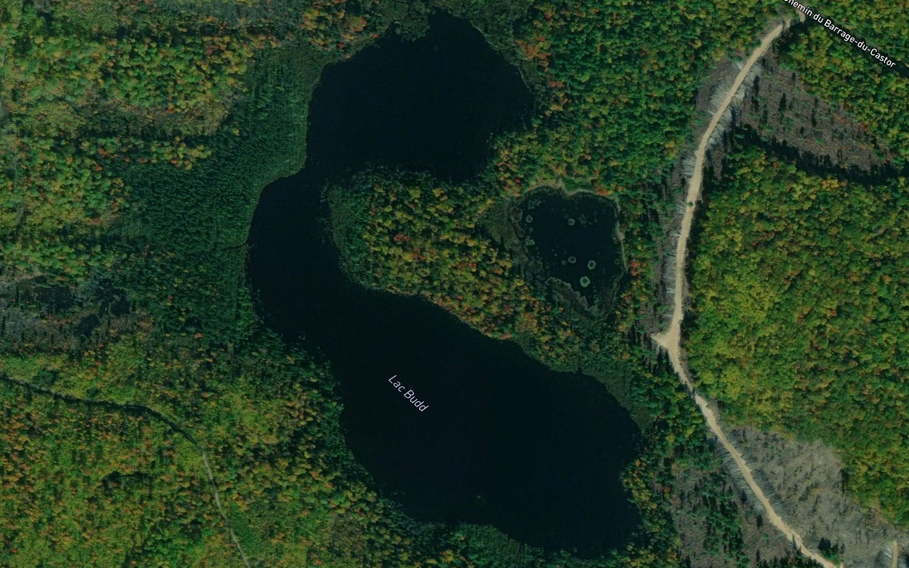 Satellite map of the Lac Budd