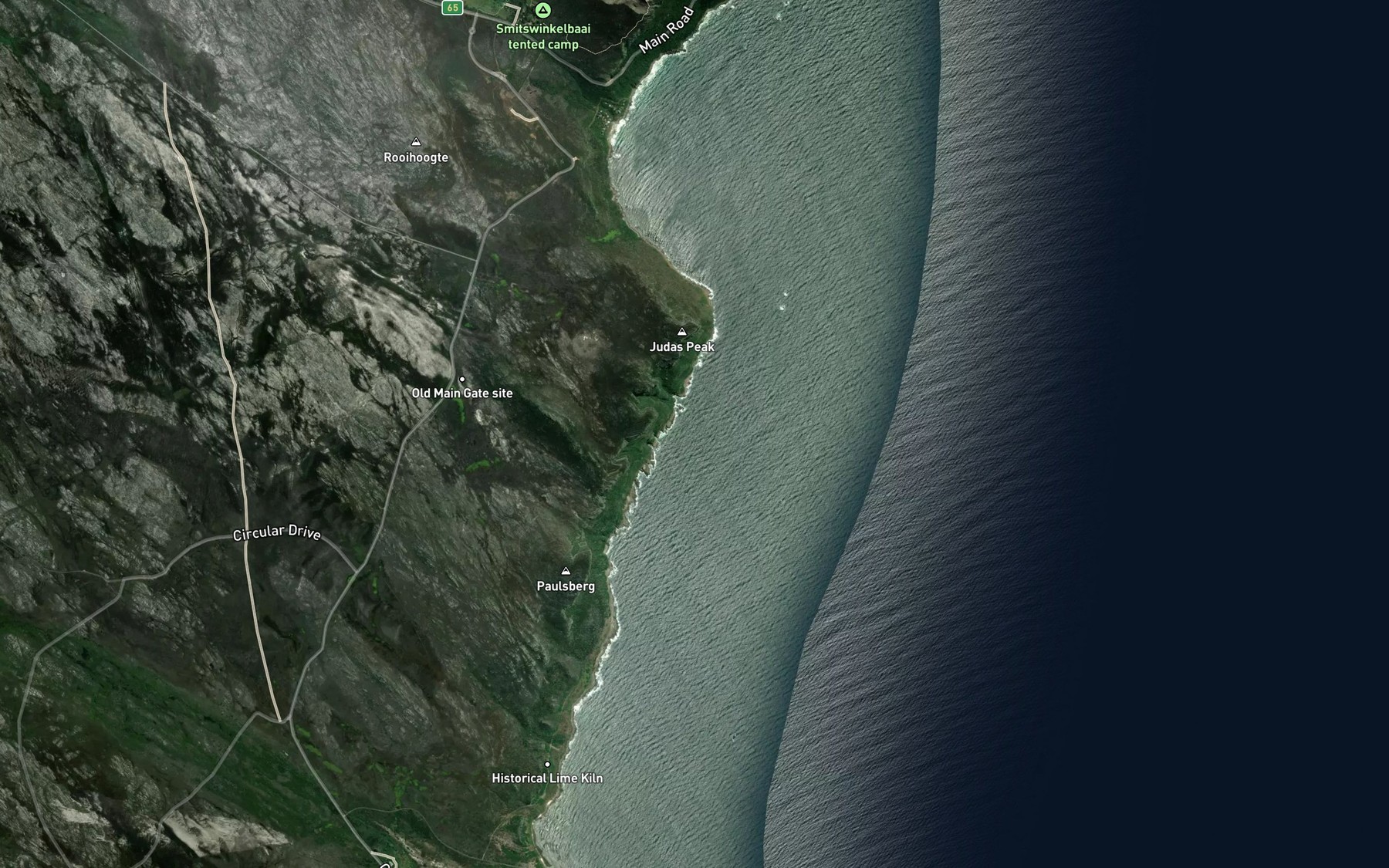 Satellite map of the Batsata Cove