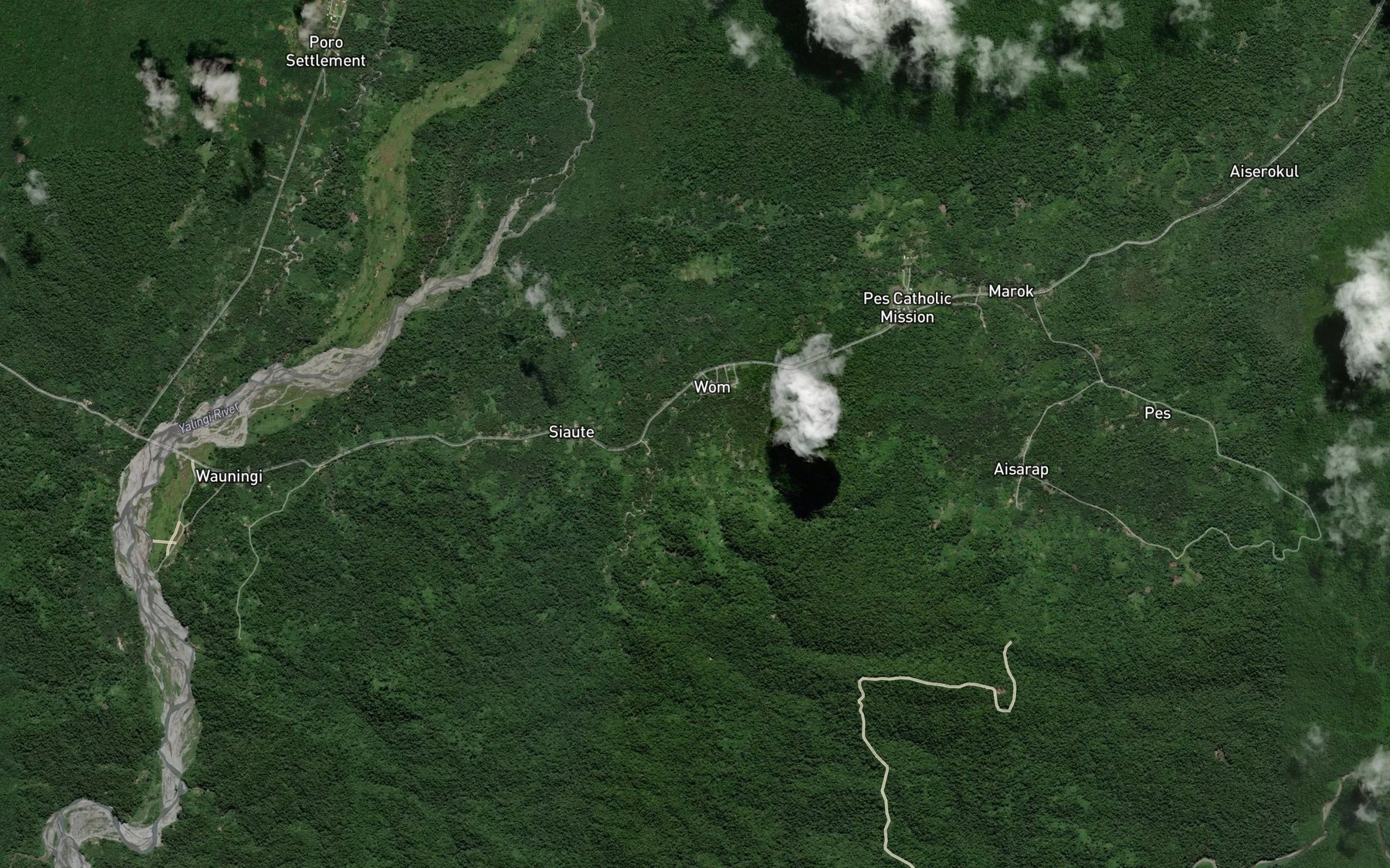 Satellite map of the Kiu Creek