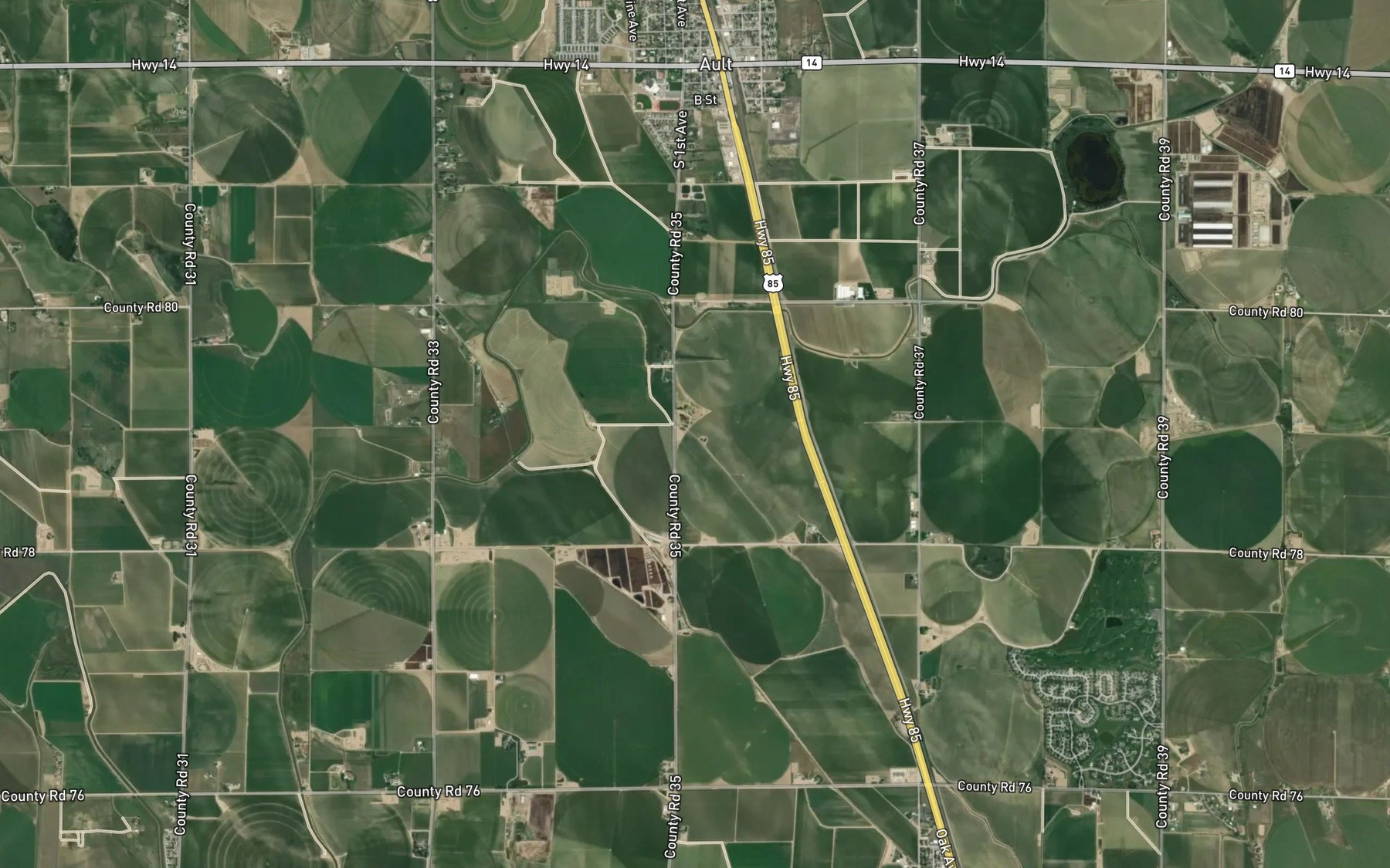 Satellite map of the Mead Lateral