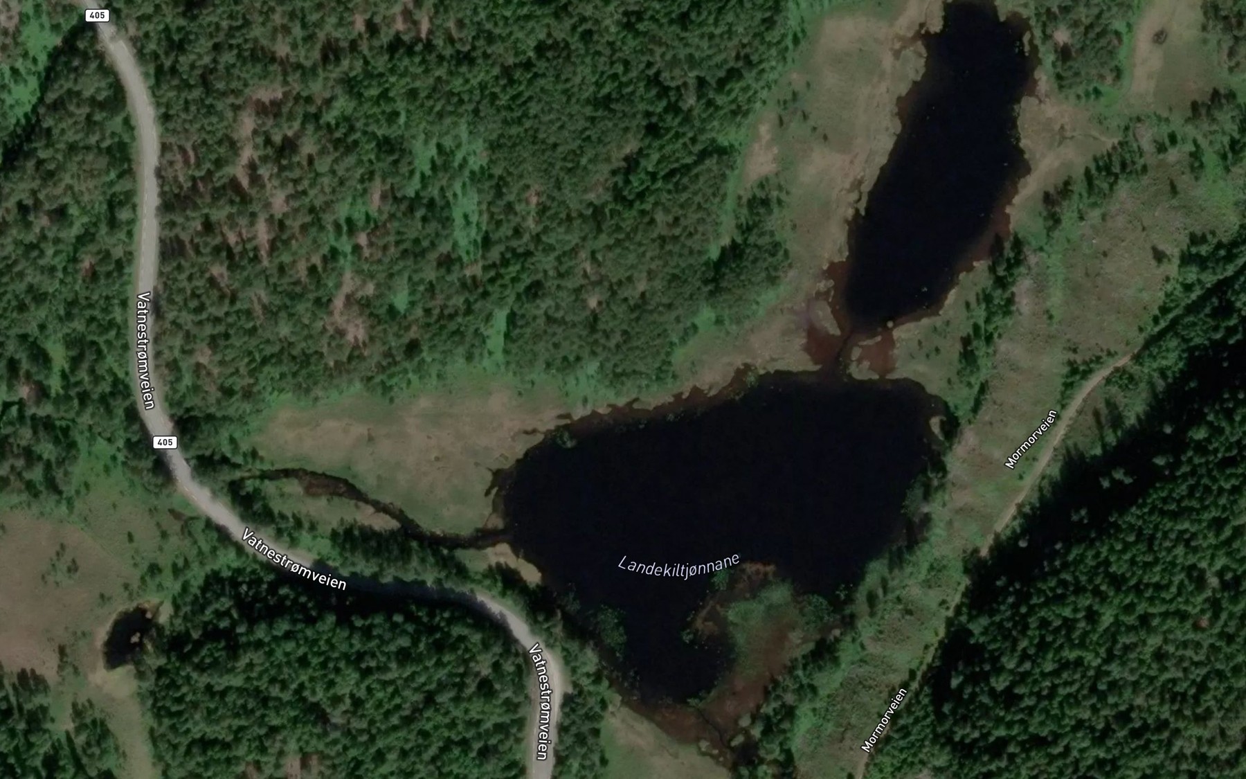 Satellite map of the Landekiltjonnane