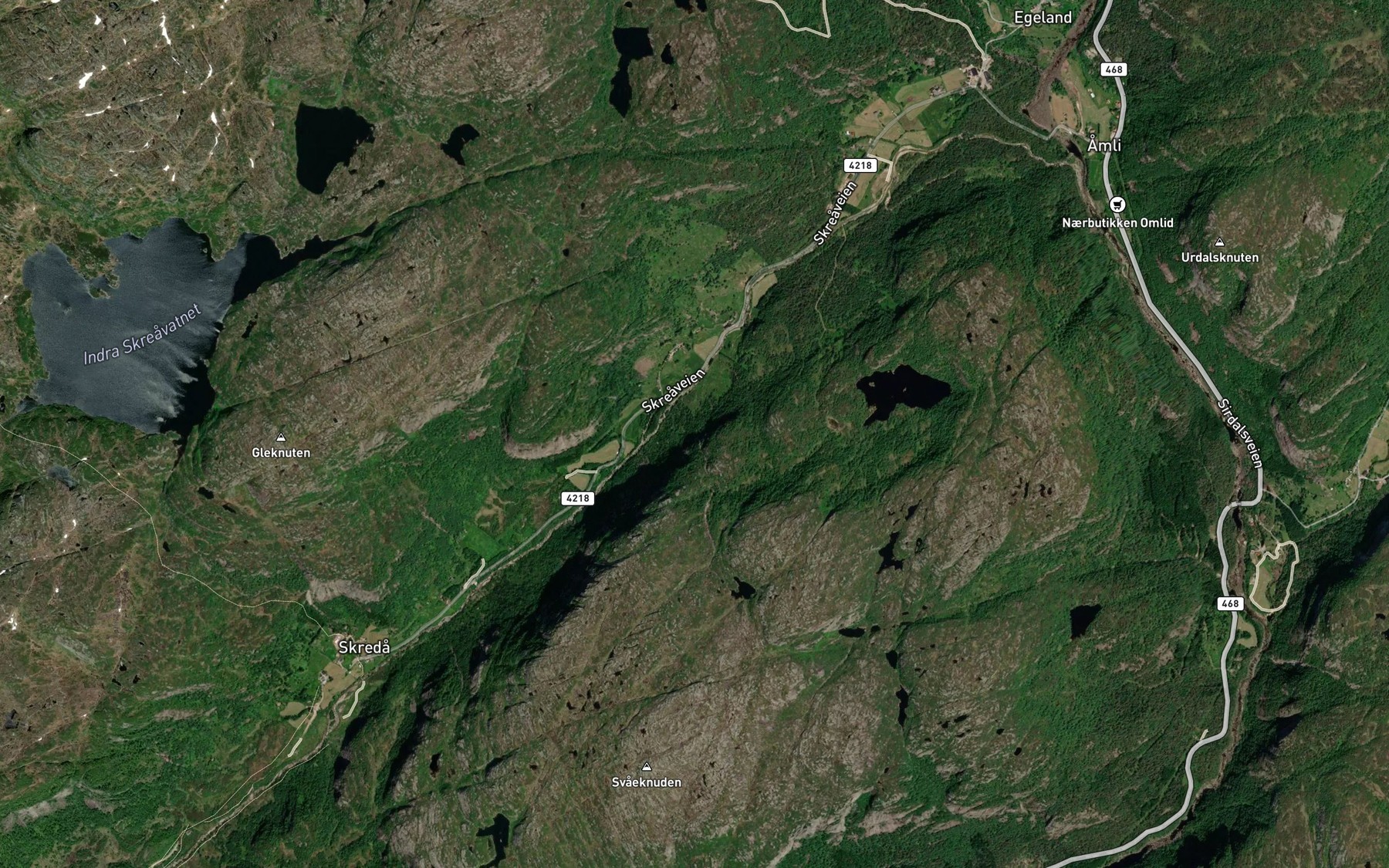 Satellite map of the Fossbekk