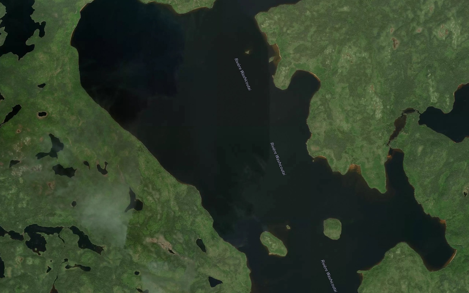 Satellite map of the Lac Caumont