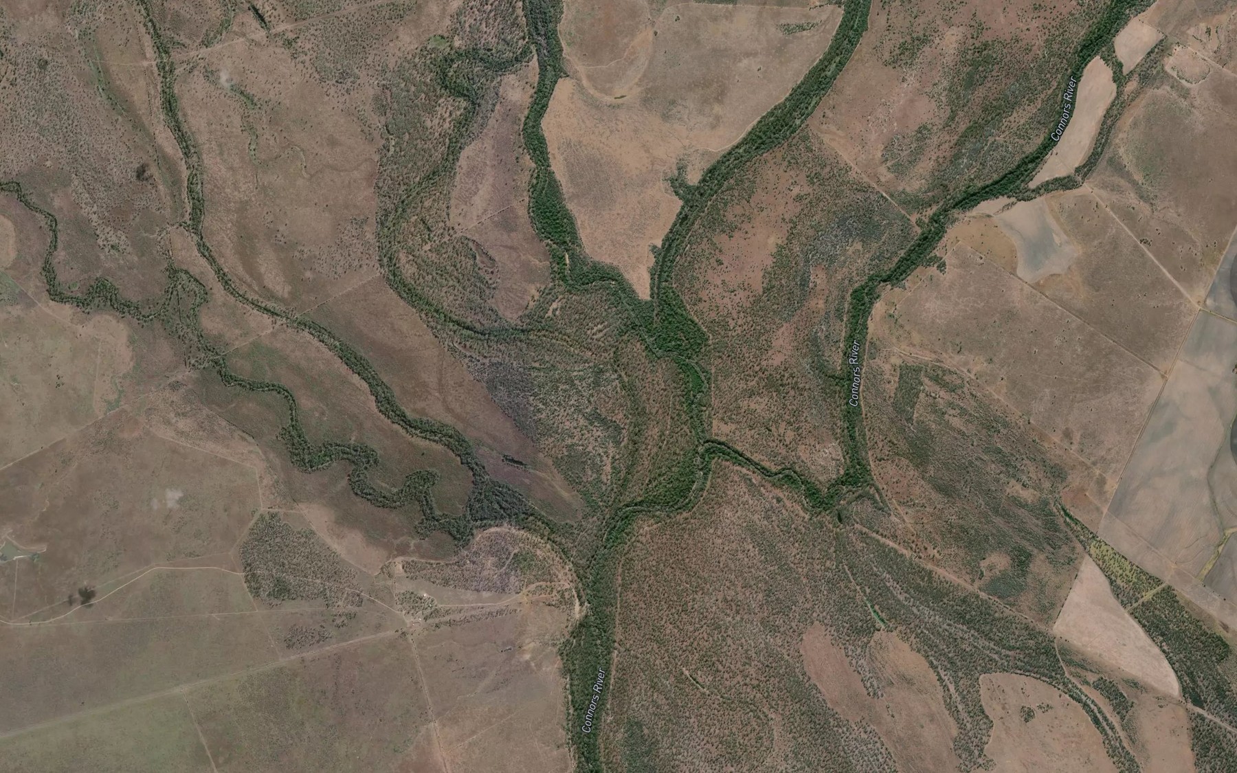 Satellite map of the Christmas Creek