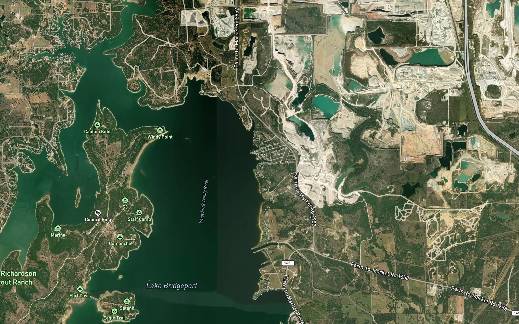 Satellite map of the Marine Base Slough