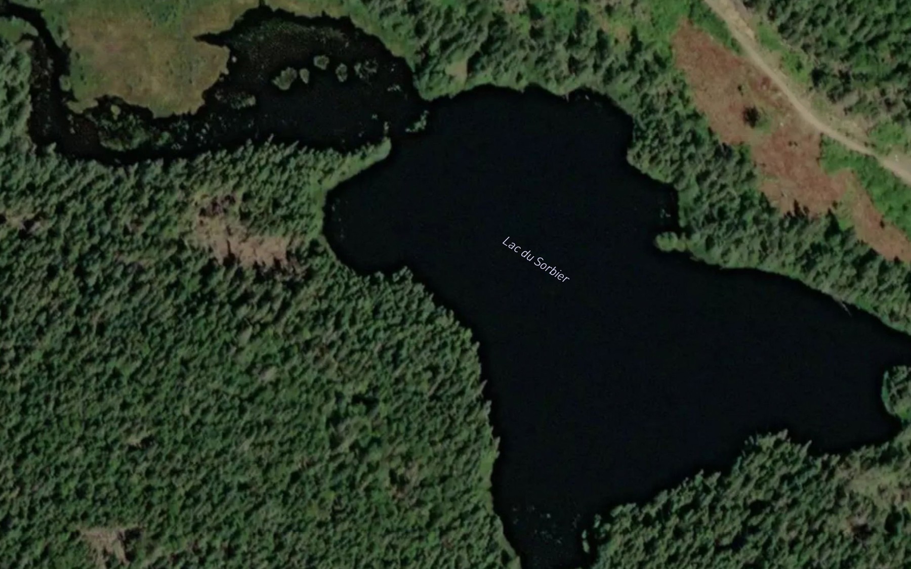 Satellite map of the Lac du Sorbier