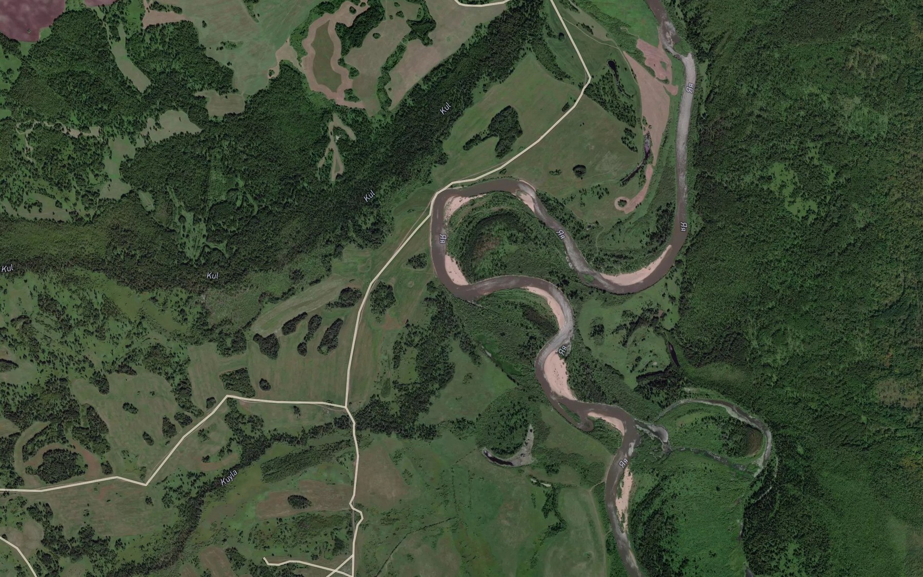 Satellite map of the Kuyla