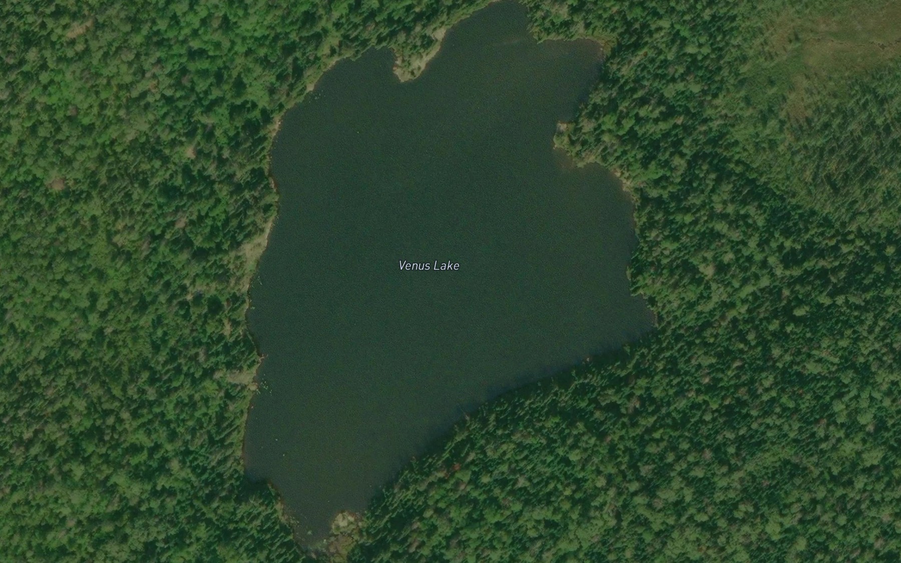 Satellite map of the Venus Lake