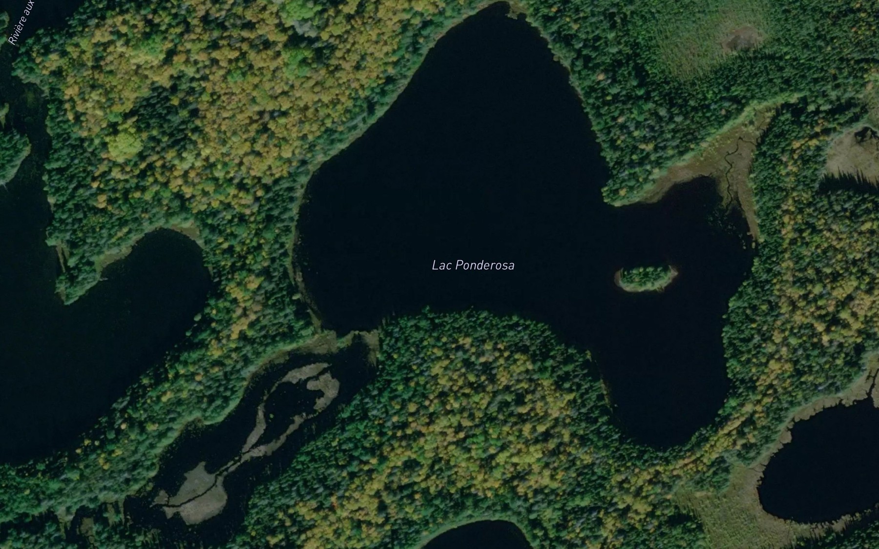 Satellite map of the Lac Ponderosa