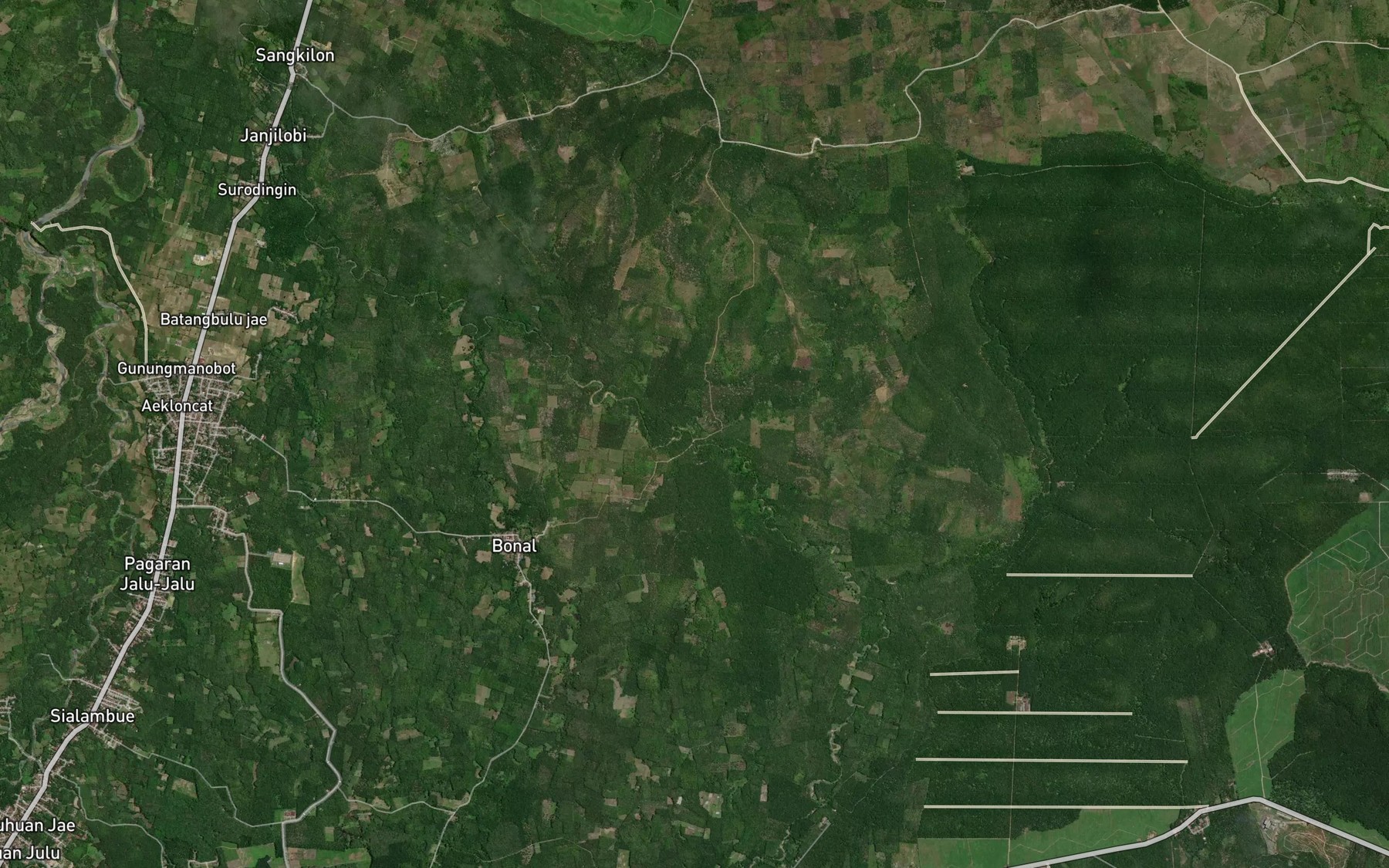 Satellite map of the Aek Lancat
