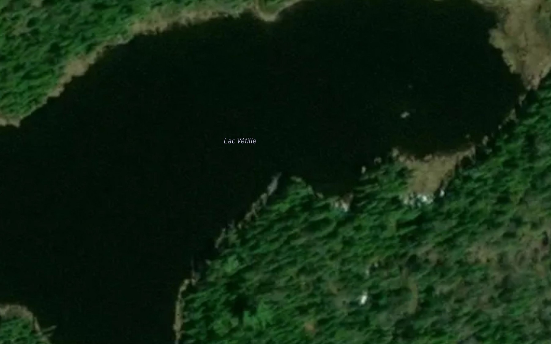 Satellite map of the Lac Vetille