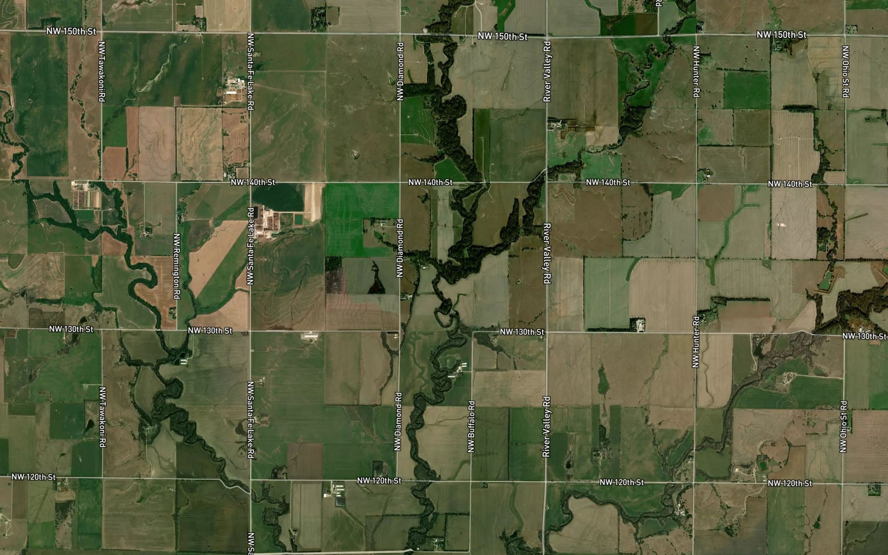 Satellite map of the May Branch Whitewater River