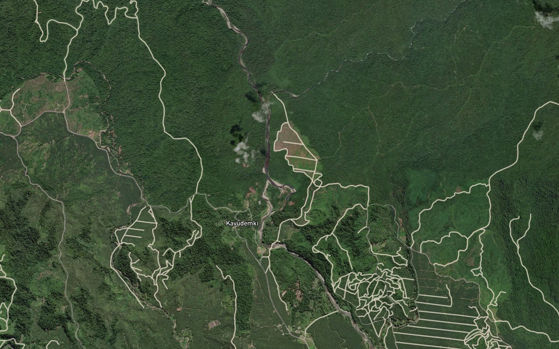 Satellite map of the Mavin River