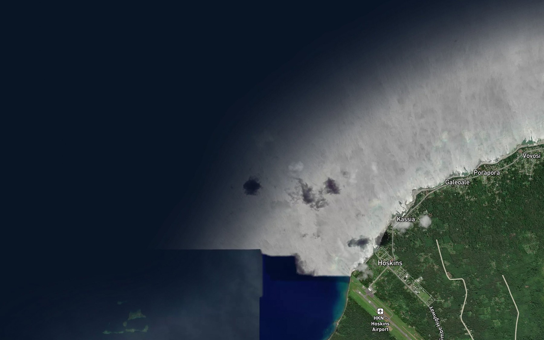 Satellite map of the Roberts Reef