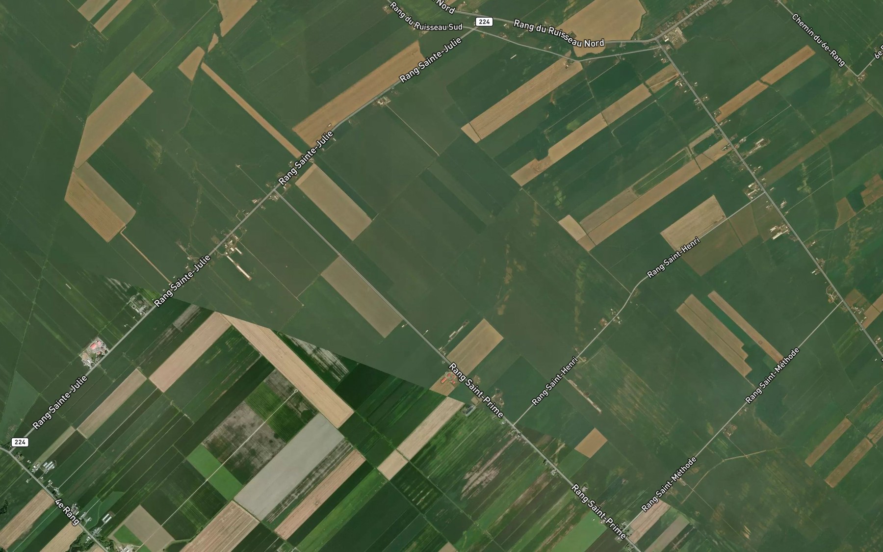 Satellite map of the Ruisseau du Cordon de Saint-Henri
