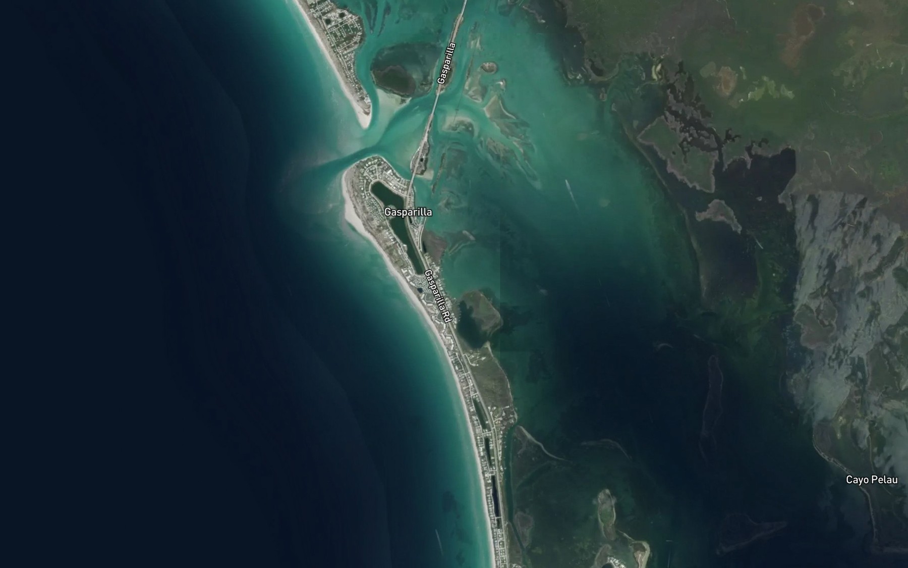 Satellite map of the Peekins Ranch Cove