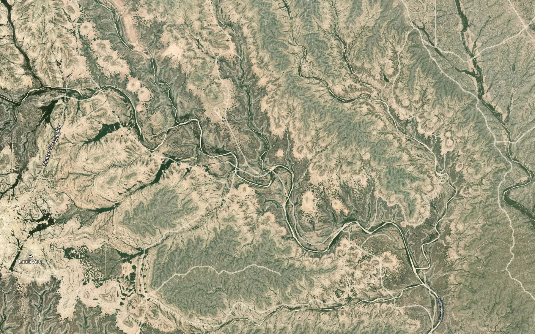 Satellite map of the Balcon Creek