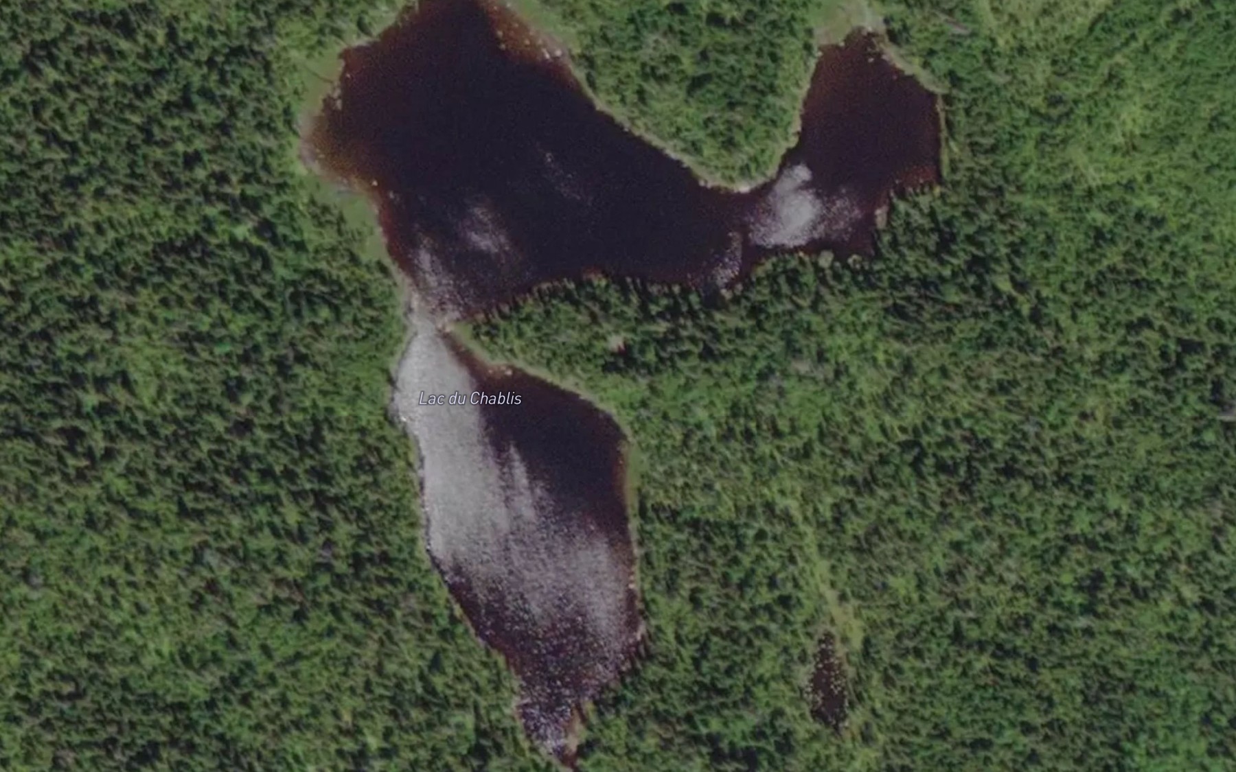 Satellite map of the Lac du Chablis