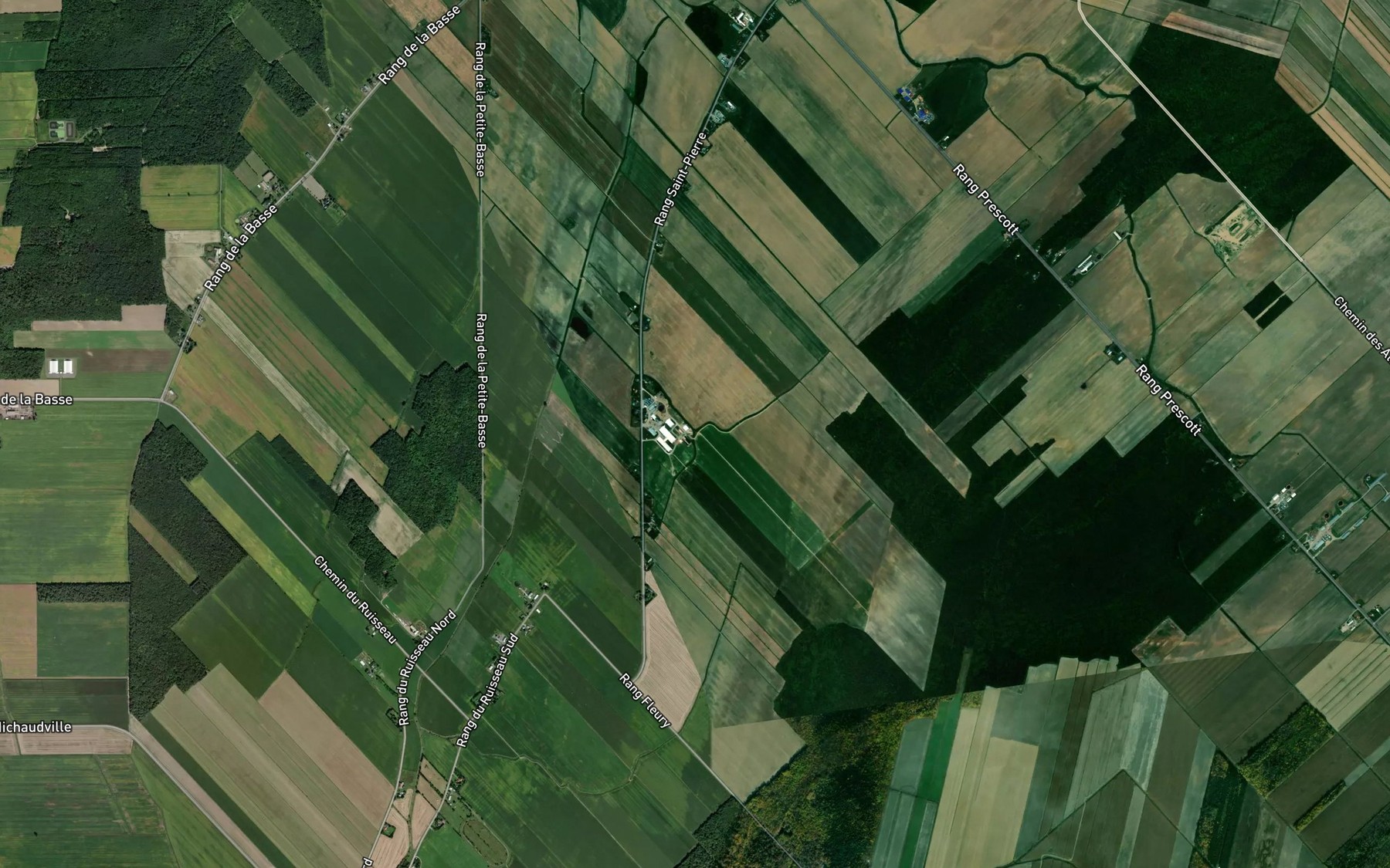 Satellite map of the Branche Est du Ruisseau Hebert