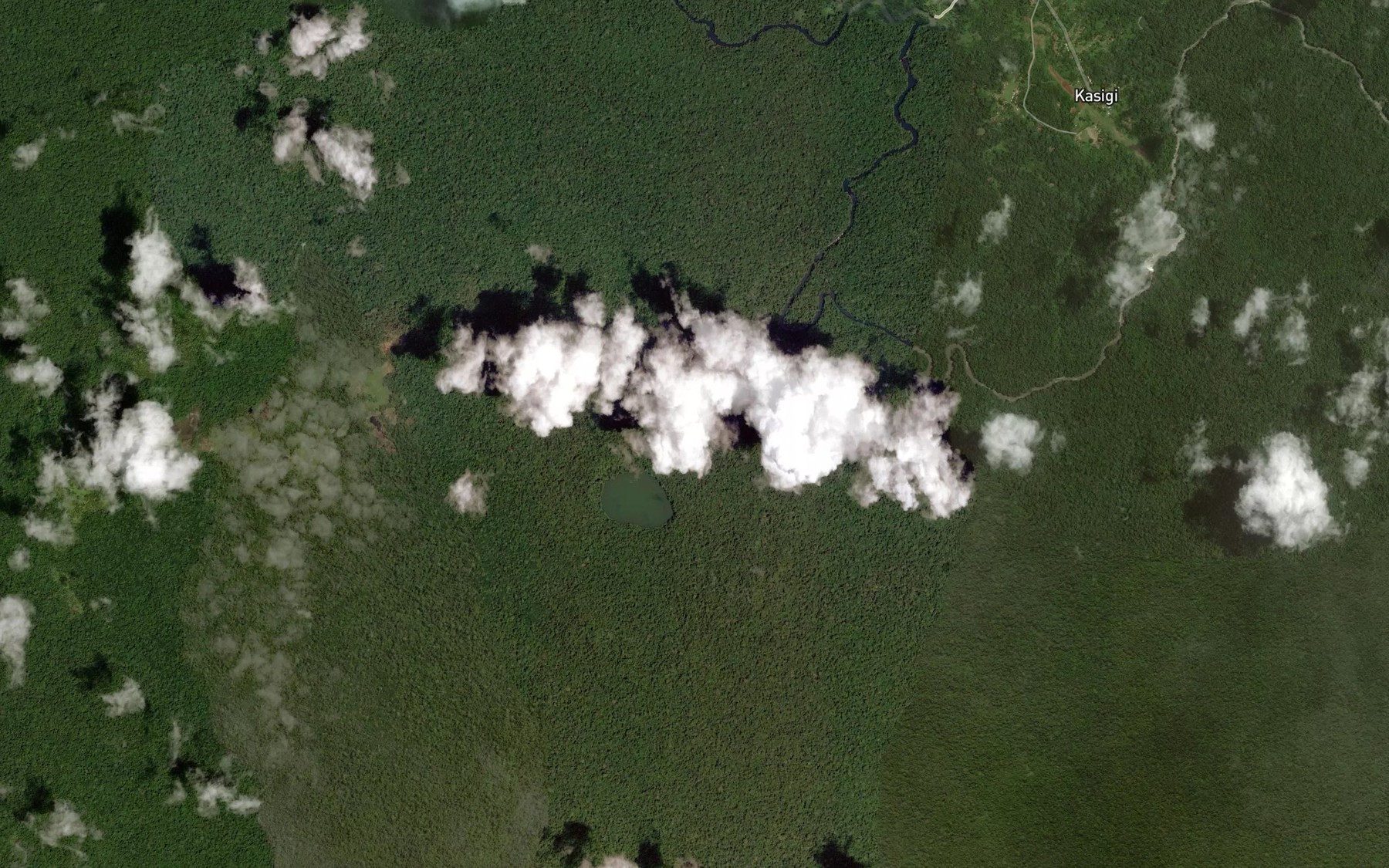 Satellite map of the Crater Lake