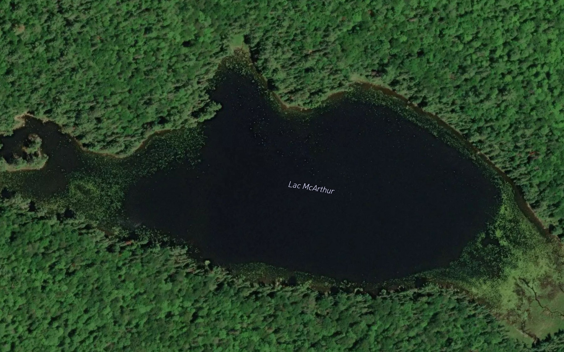 Satellite map of the Lac McArthur