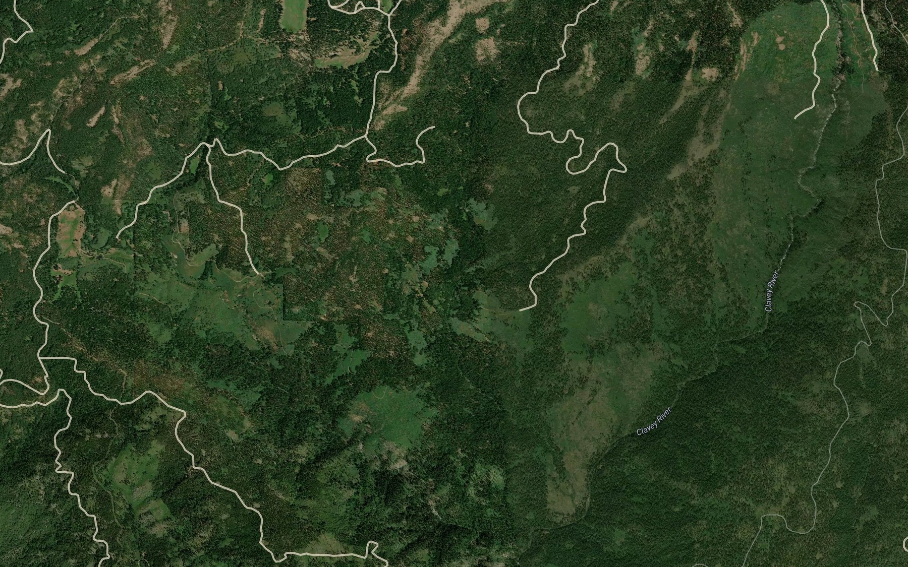 Satellite map of the Camp Twentyfive Creek