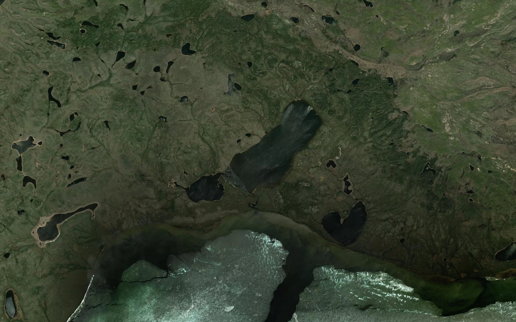 Satellite map of the Hawthorne Lake