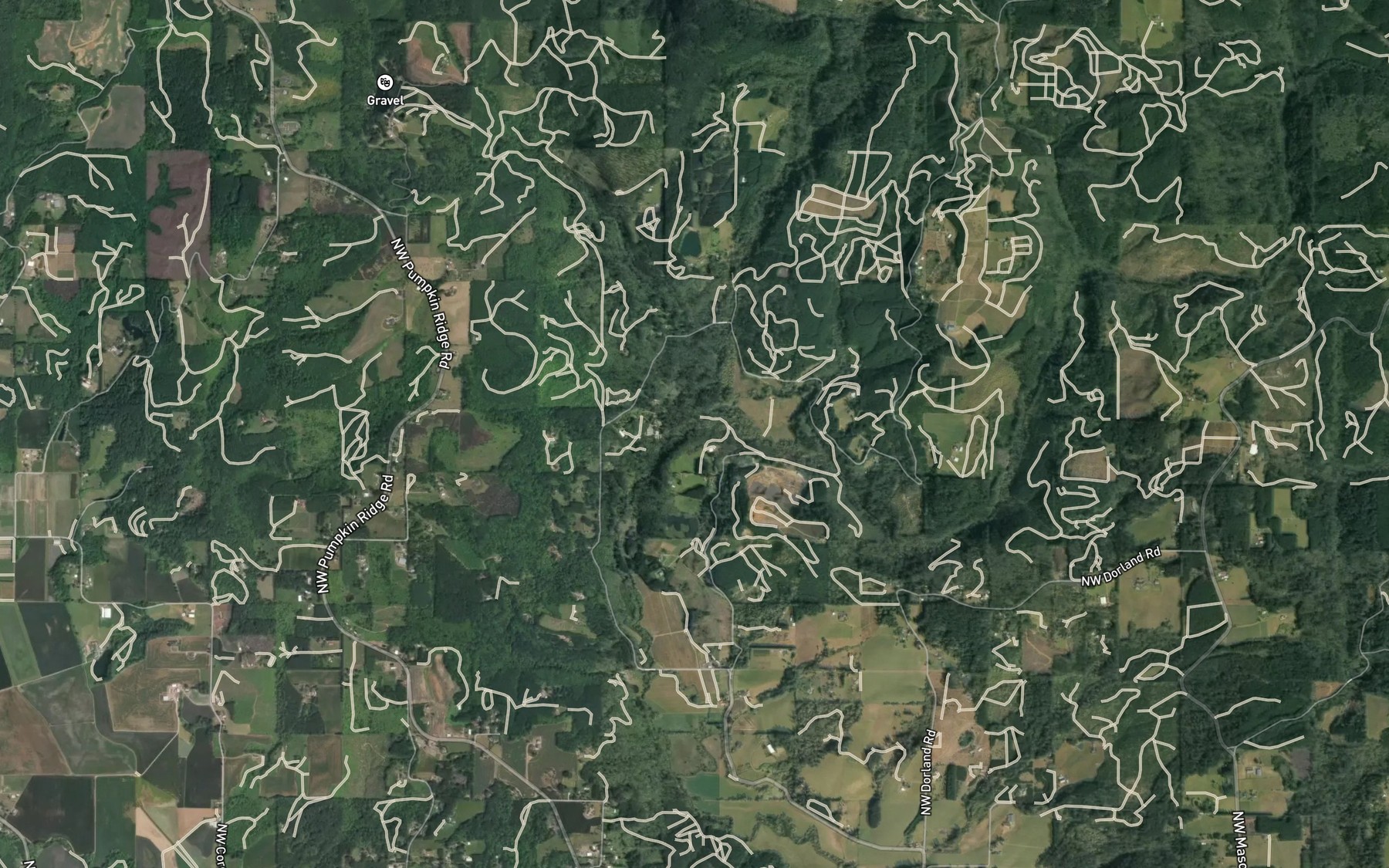 Satellite map of the East Fork McKay Creek