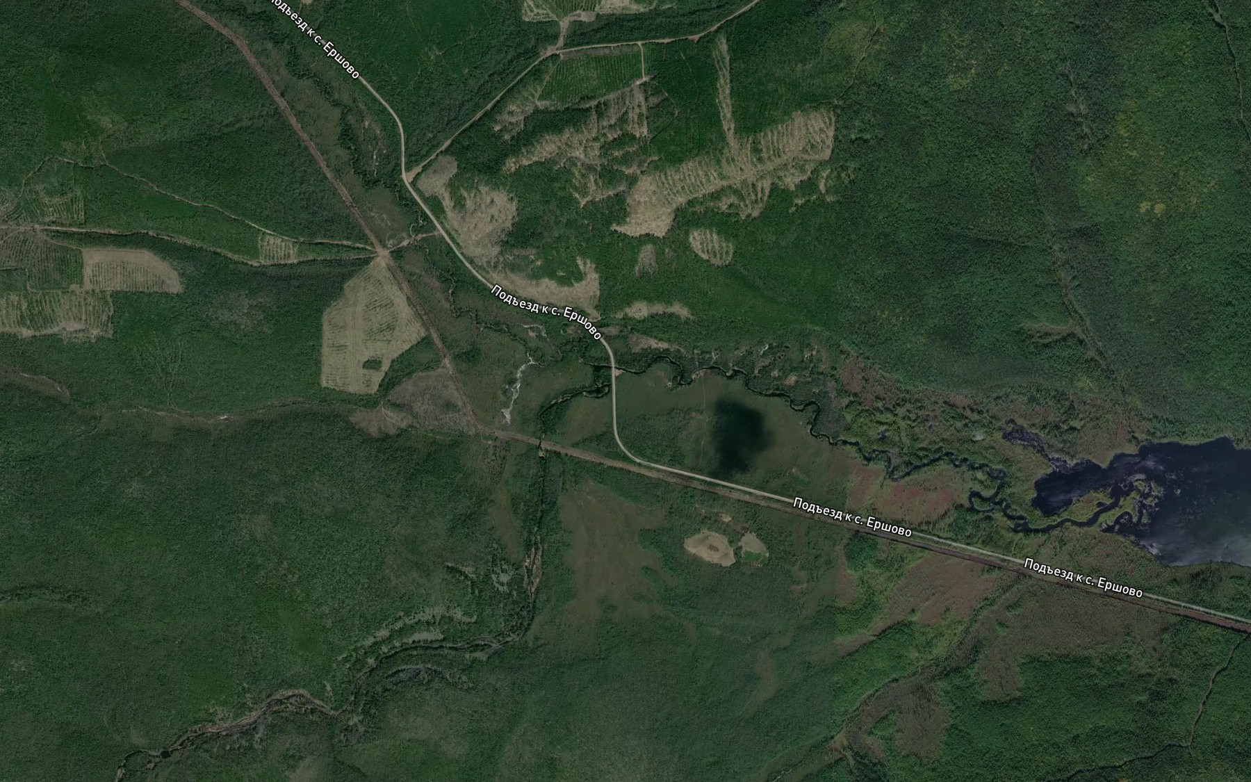 Satellite map of the Sukhaya