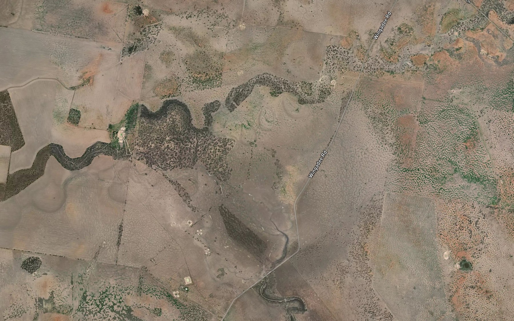 Satellite map of the Wirebrush Swamp