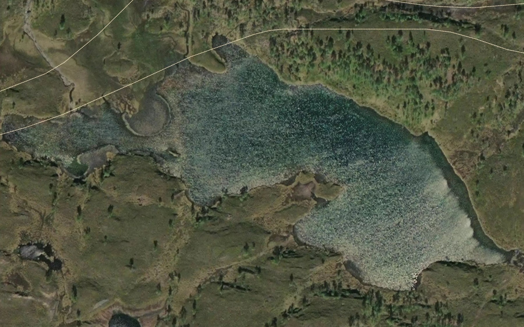 Satellite map of the Lille Kjeldalvatn