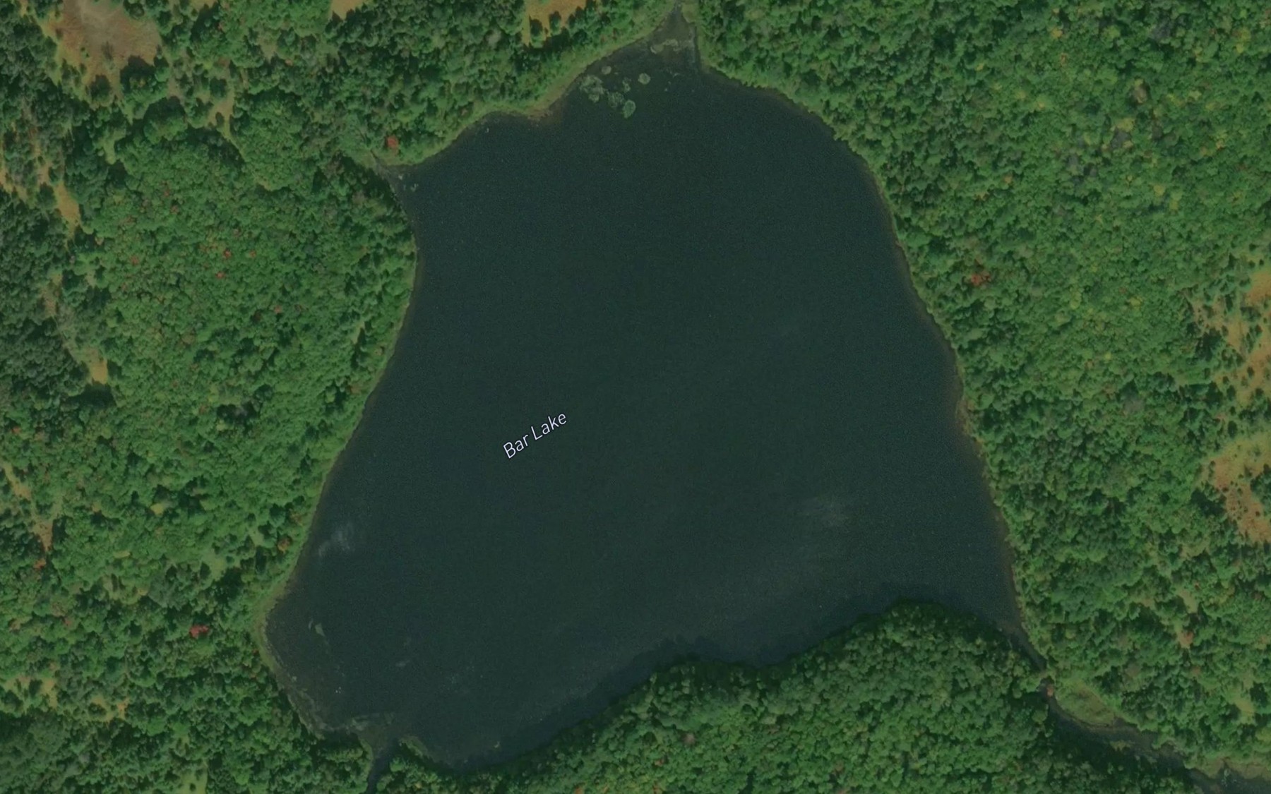 Satellite map of the Bar Lake