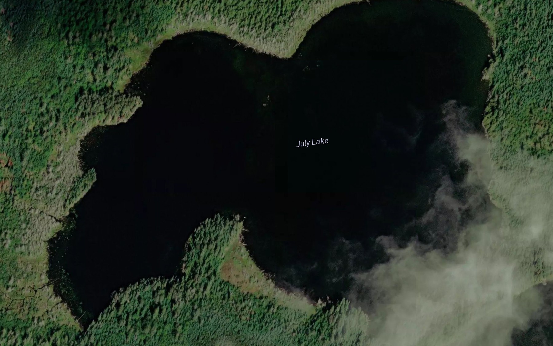 Satellite map of the July Lake