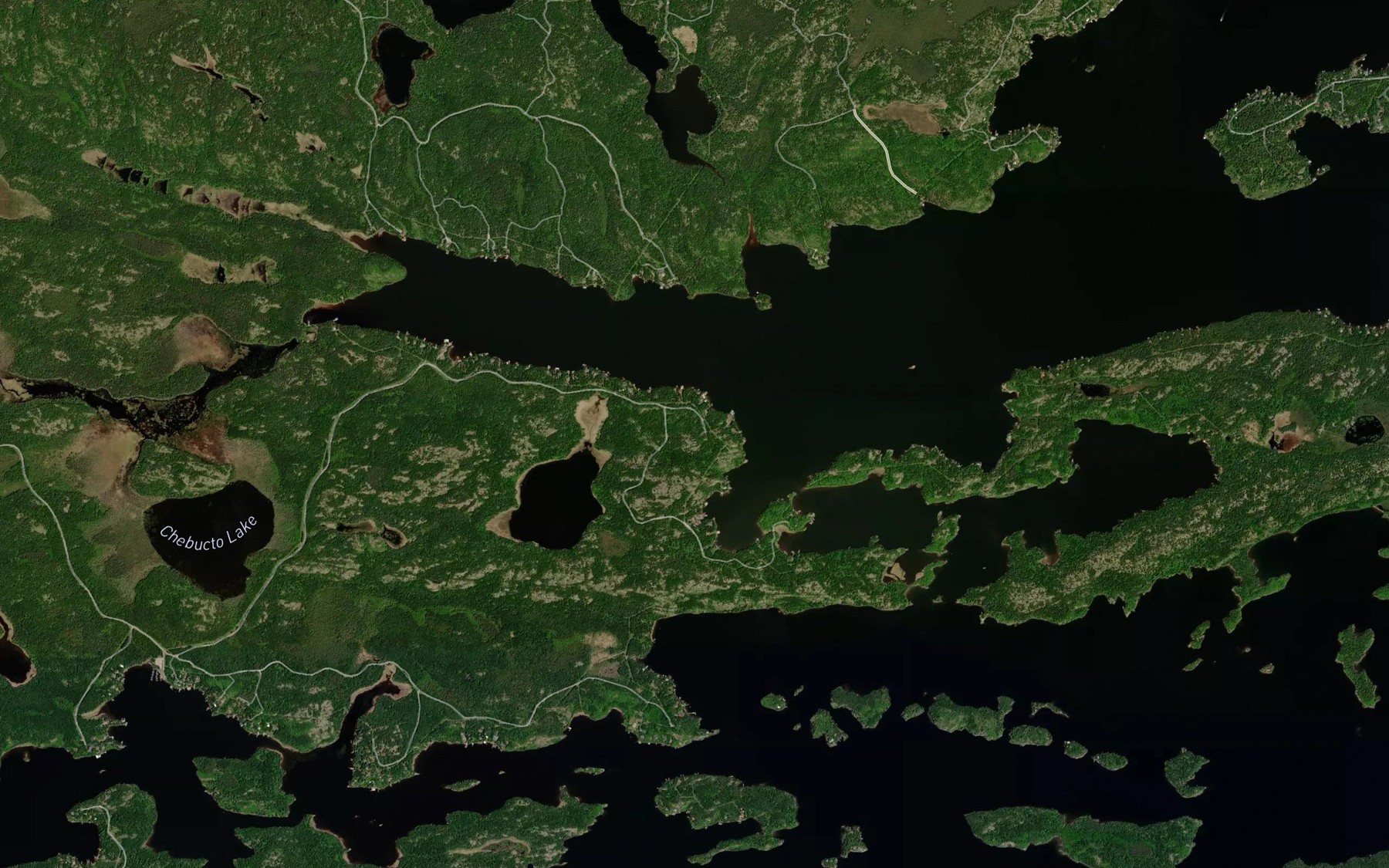 Satellite map of the Mud Portage Channel