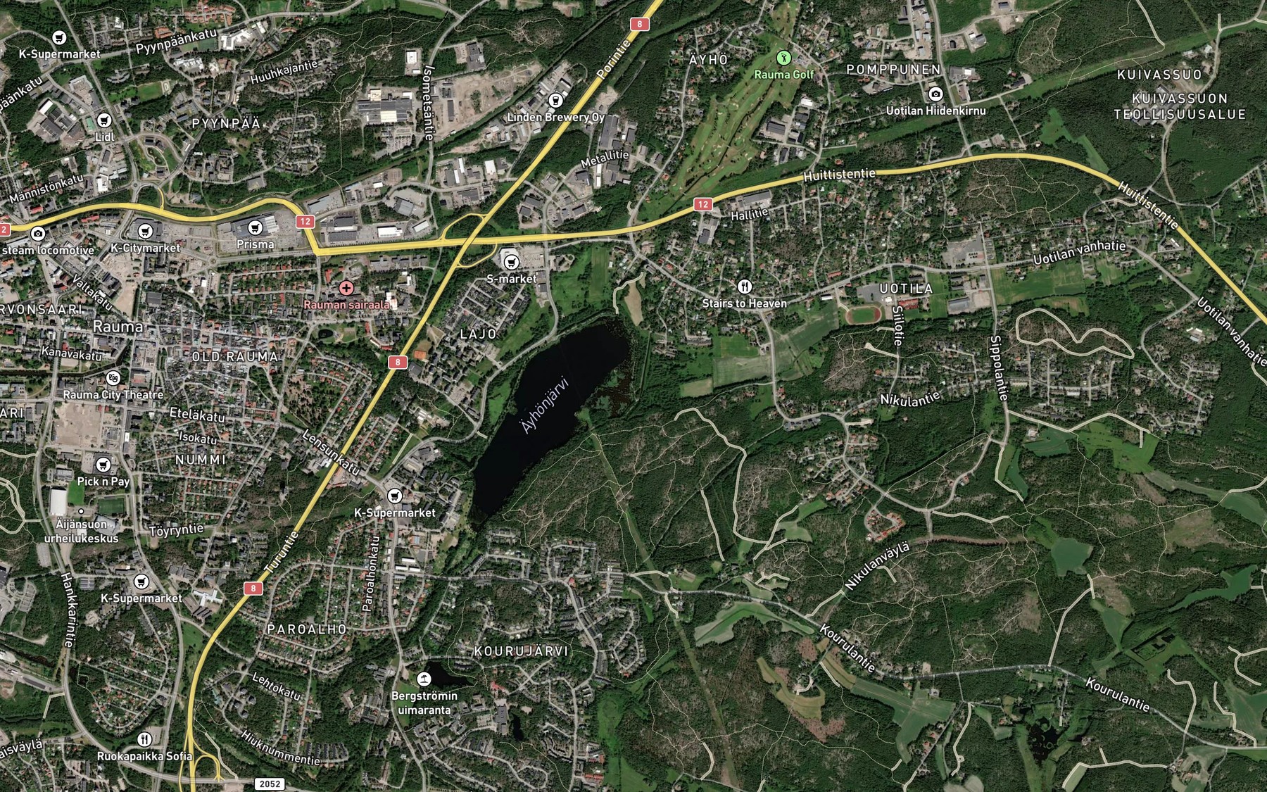 Satellite map of the Iso-oja