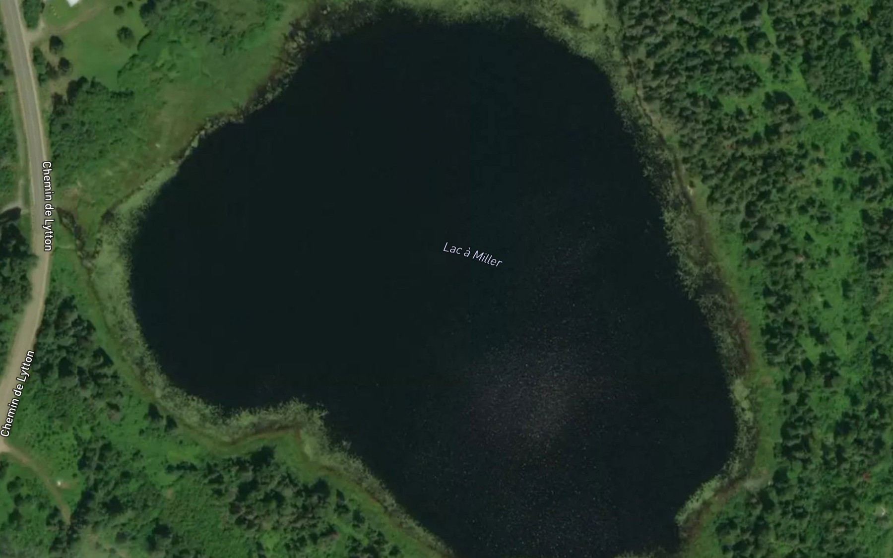 Satellite map of the Lac a Miller