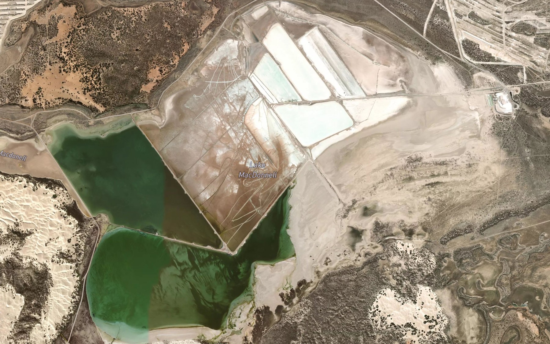 Satellite map of the Lake MacDonnell