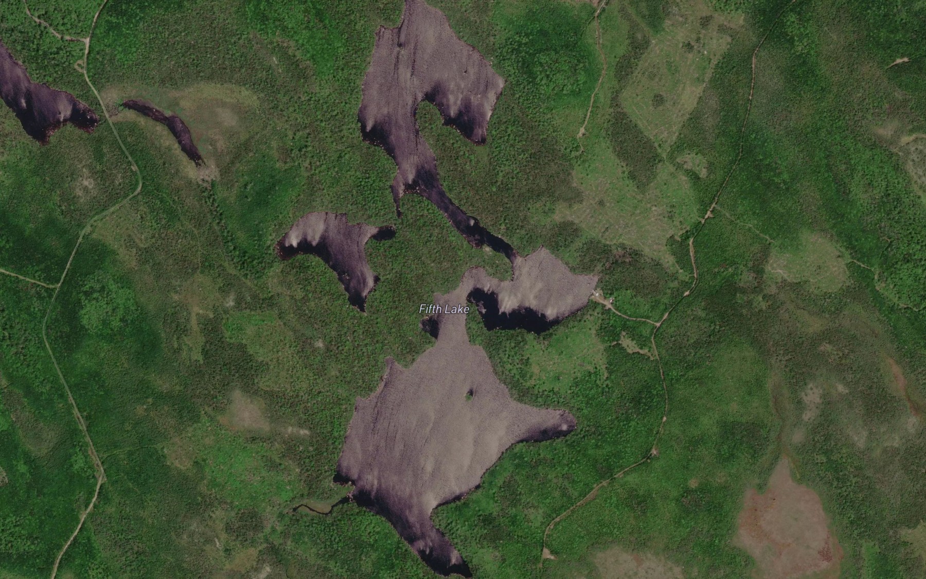 Satellite map of the Fifth Lake