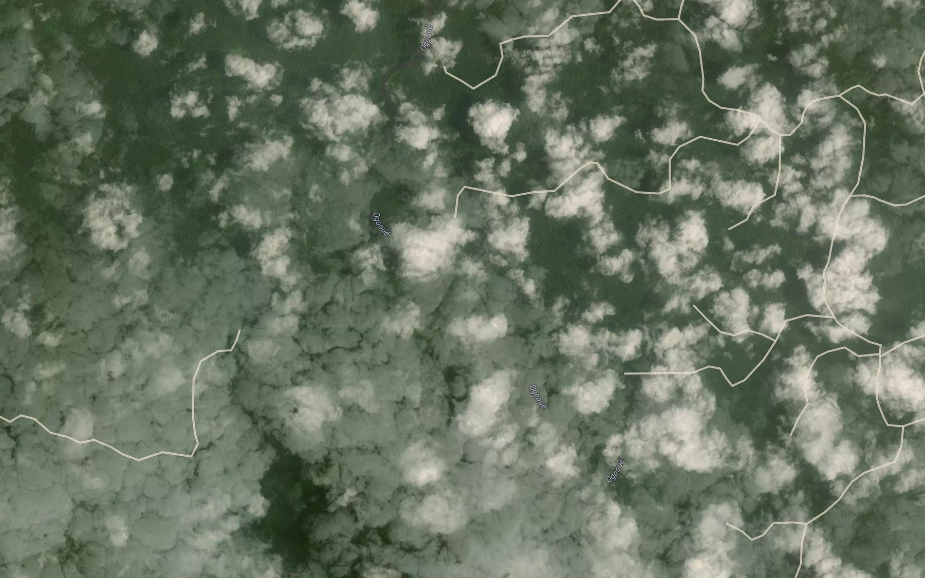 Satellite map of the Djoulou