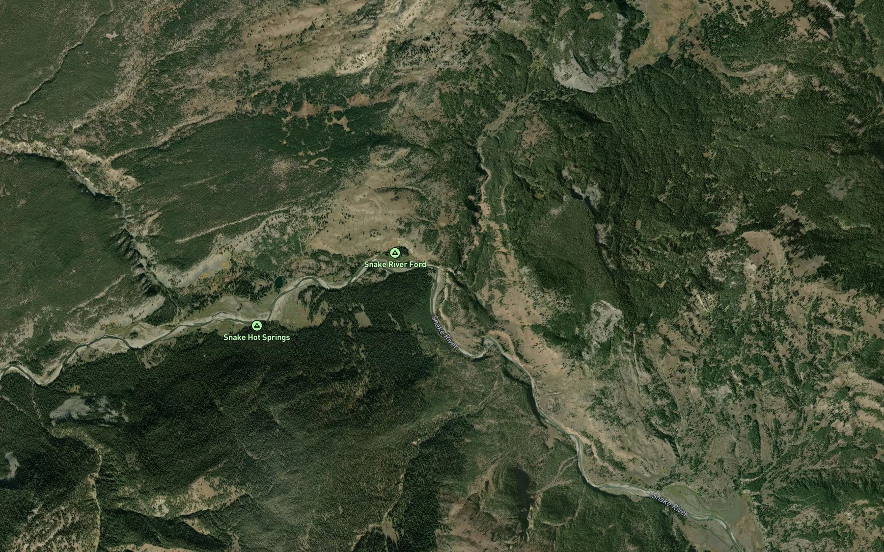Satellite map of the Red Creek