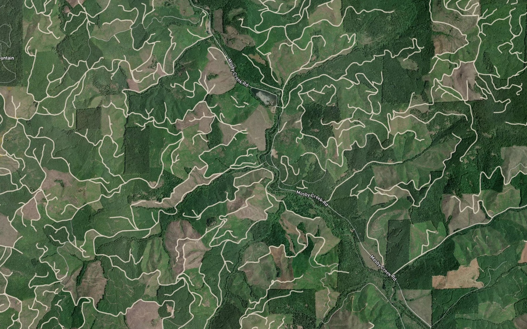 Satellite map of the Rock Creek