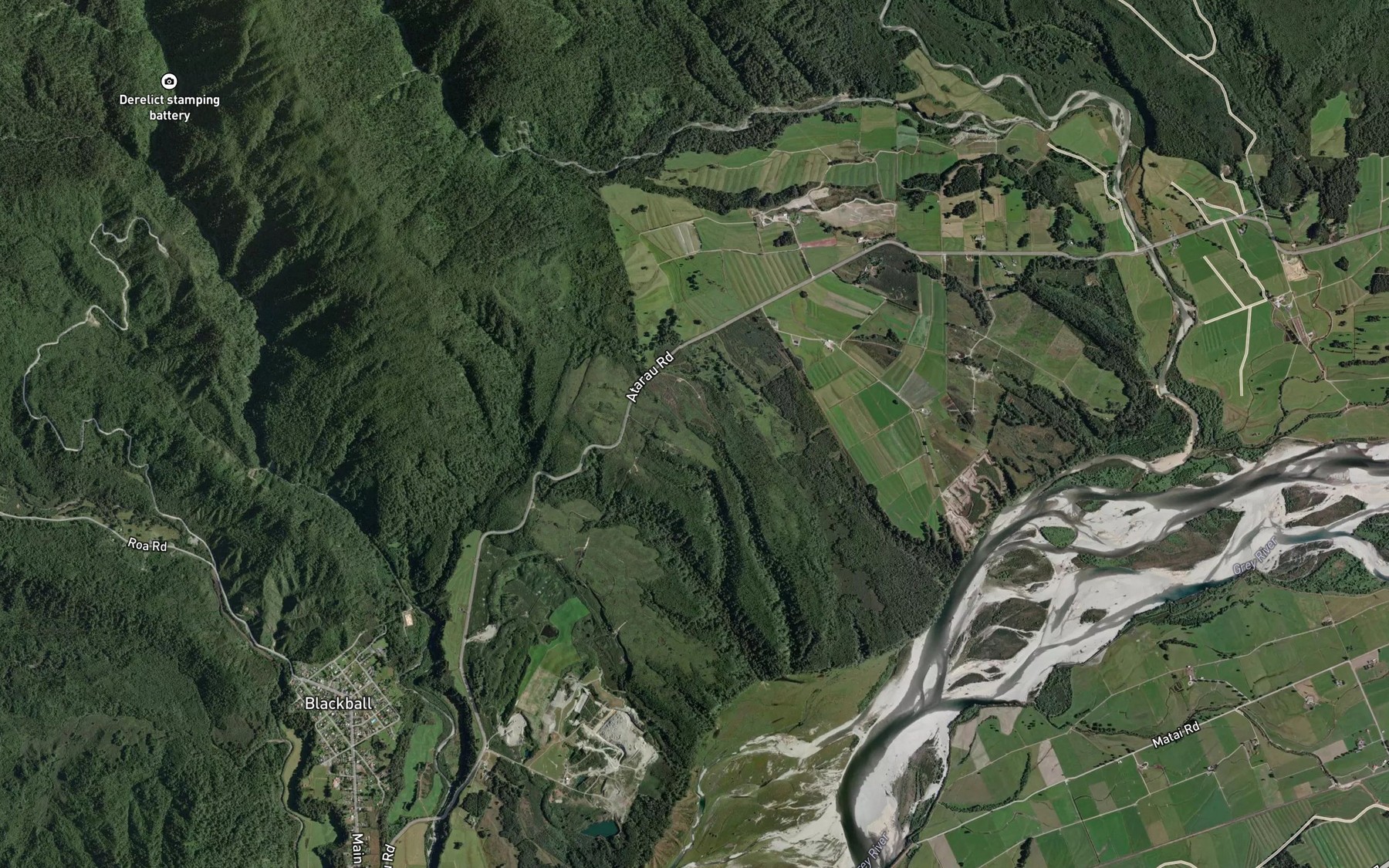 Satellite map of the Scotchman Creek