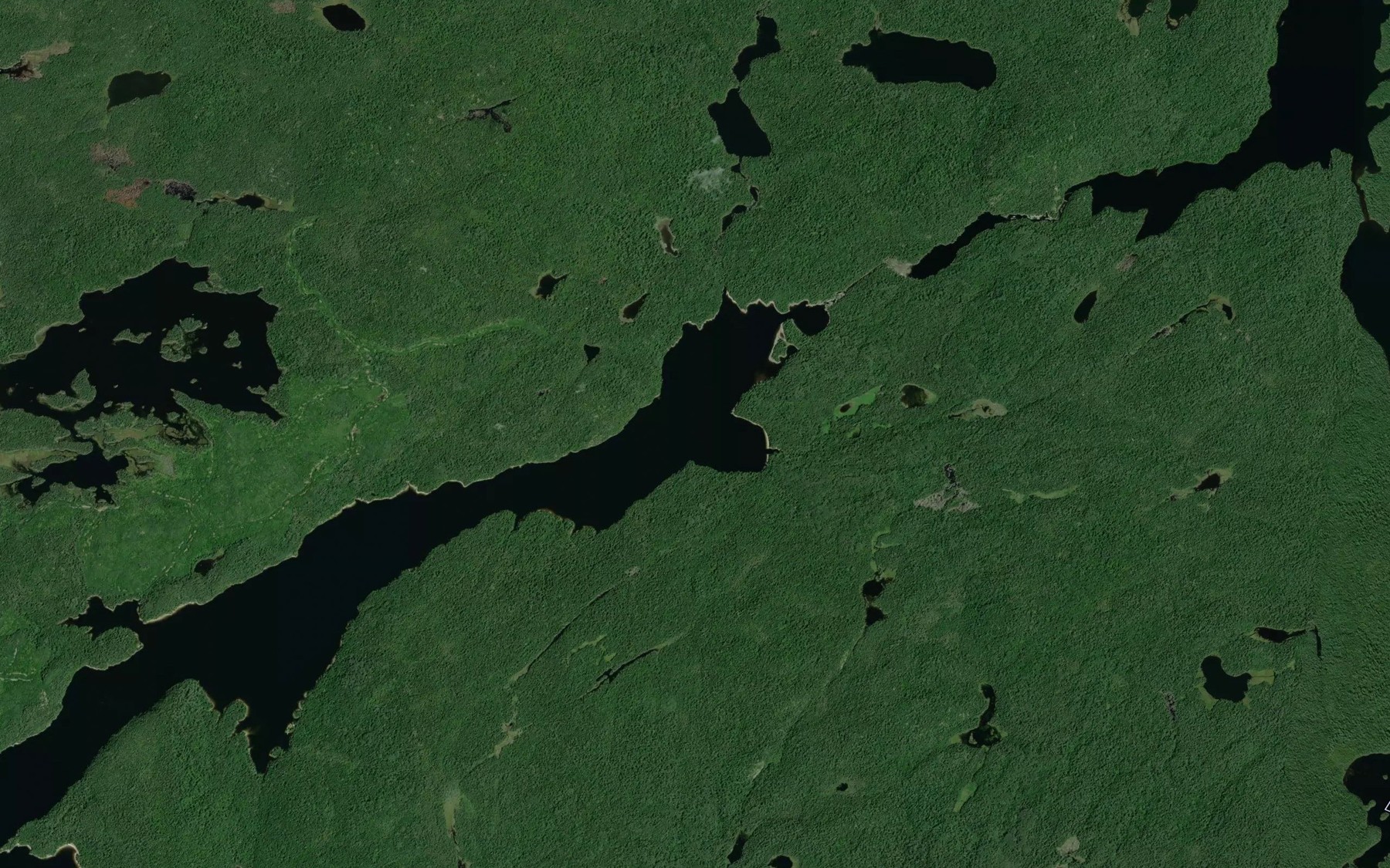 Satellite map of the Goudreau Creek