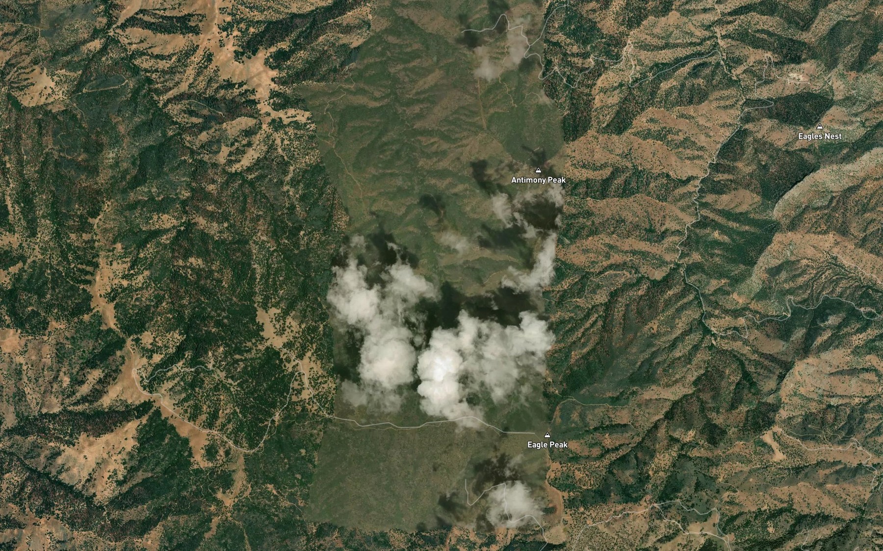 Satellite map of the Beartrap Spring