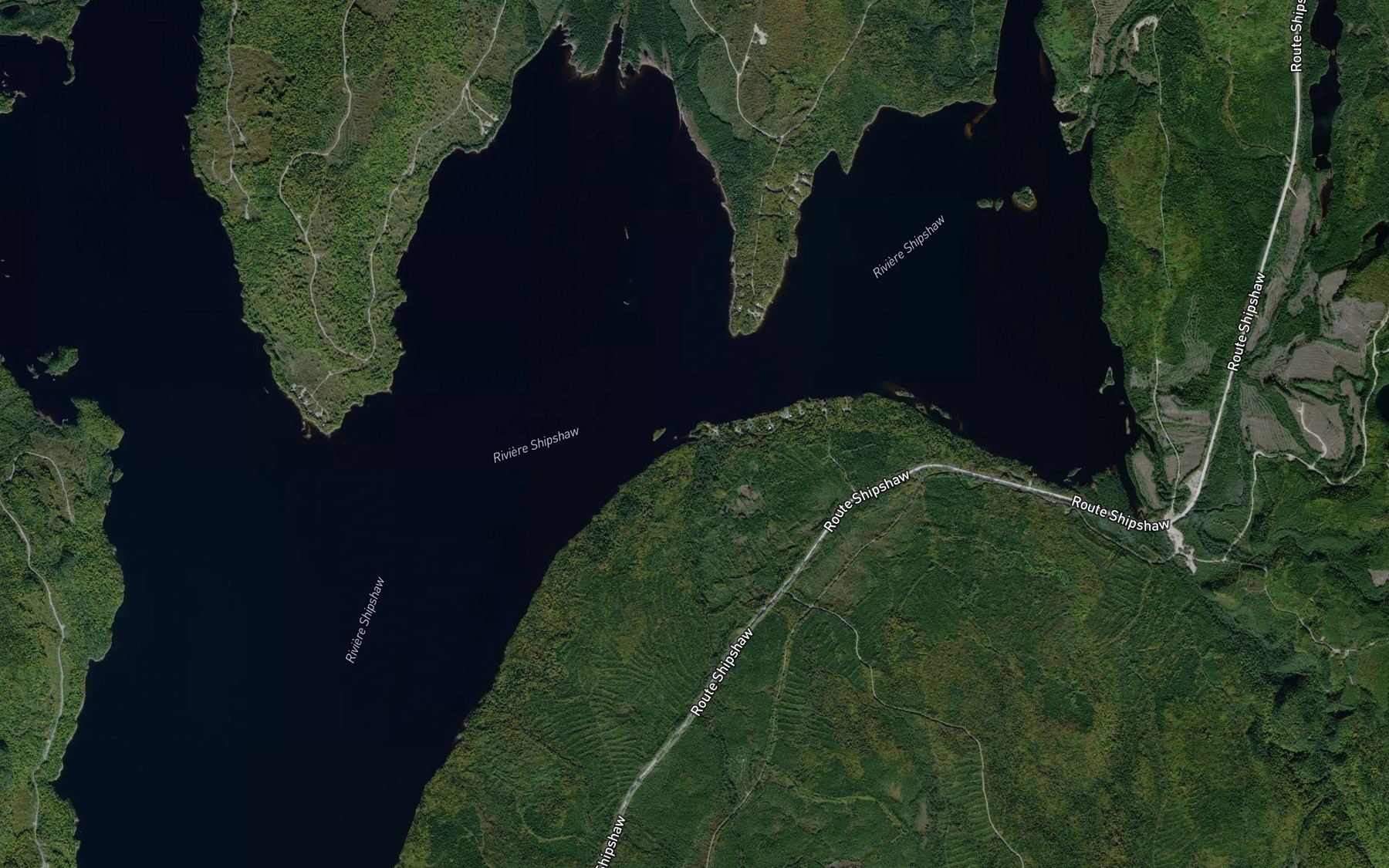 Satellite map of the Ruisseau Henry-Cote