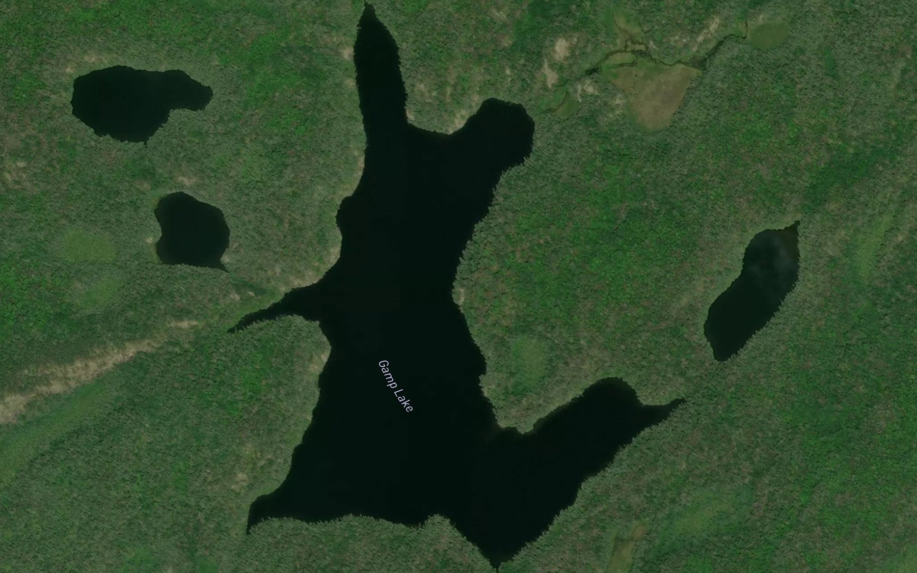 Satellite map of the Gamp Lake