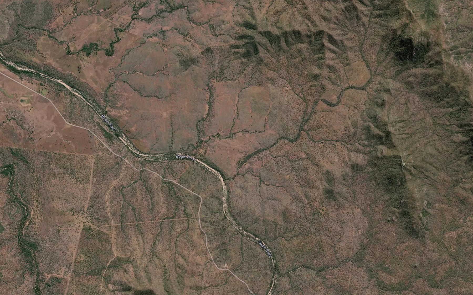 Satellite map of the Sundown Creek